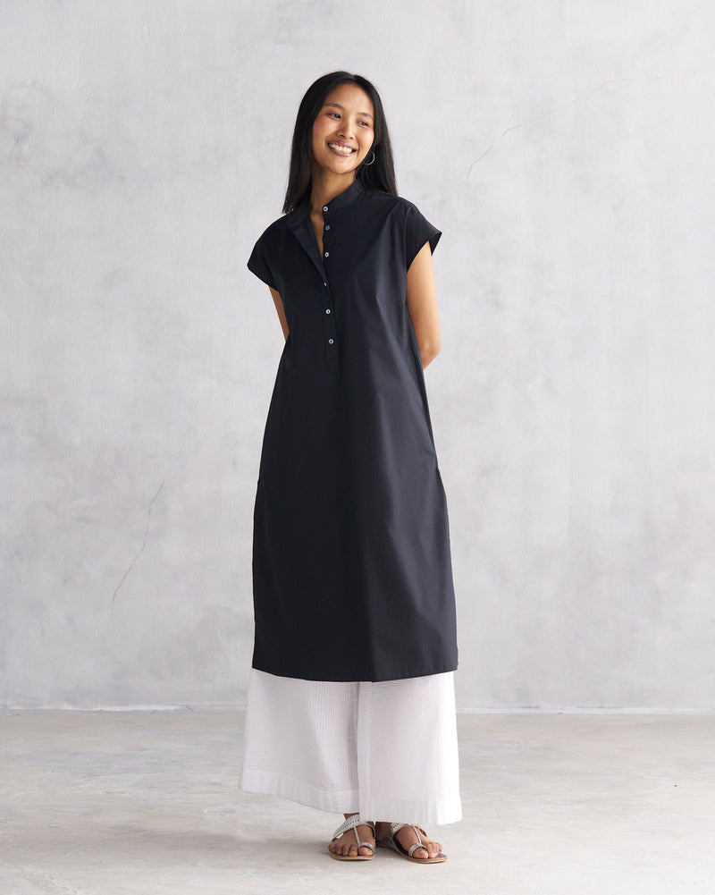 Short Sleeve Kurta - Black