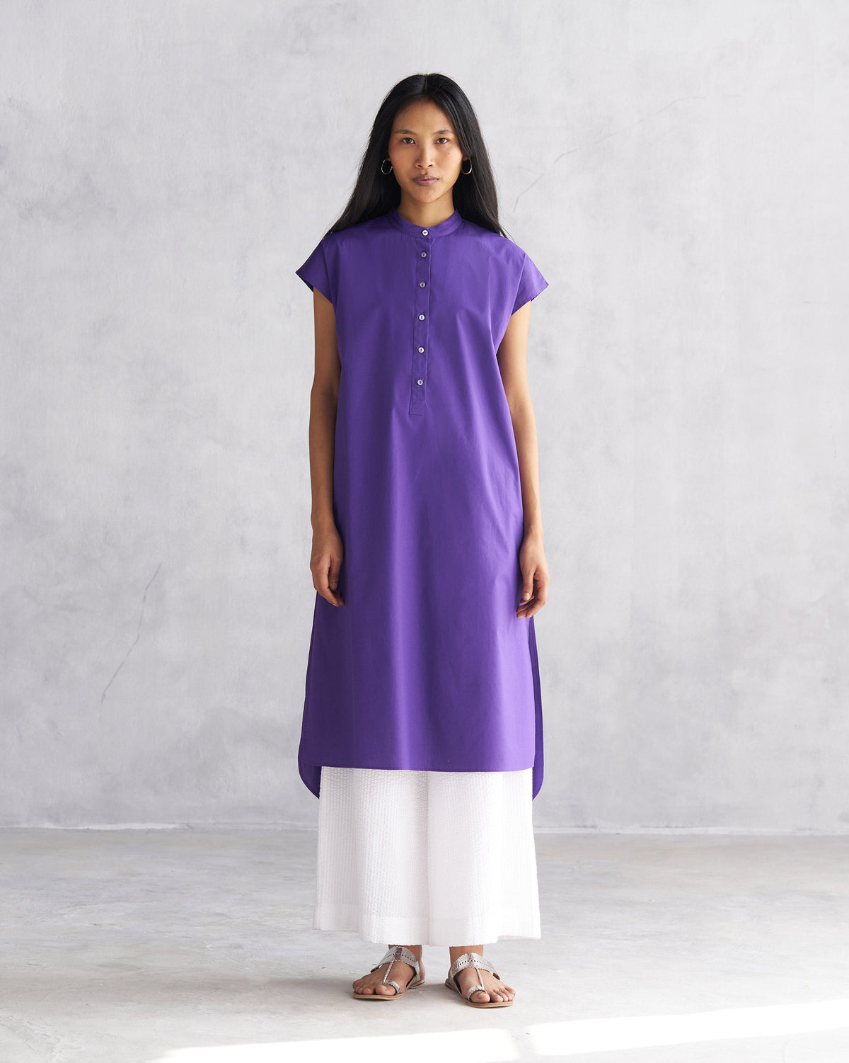 Short Sleeve Kurta - Purple