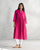 Waist Gathered Kurta - Berry