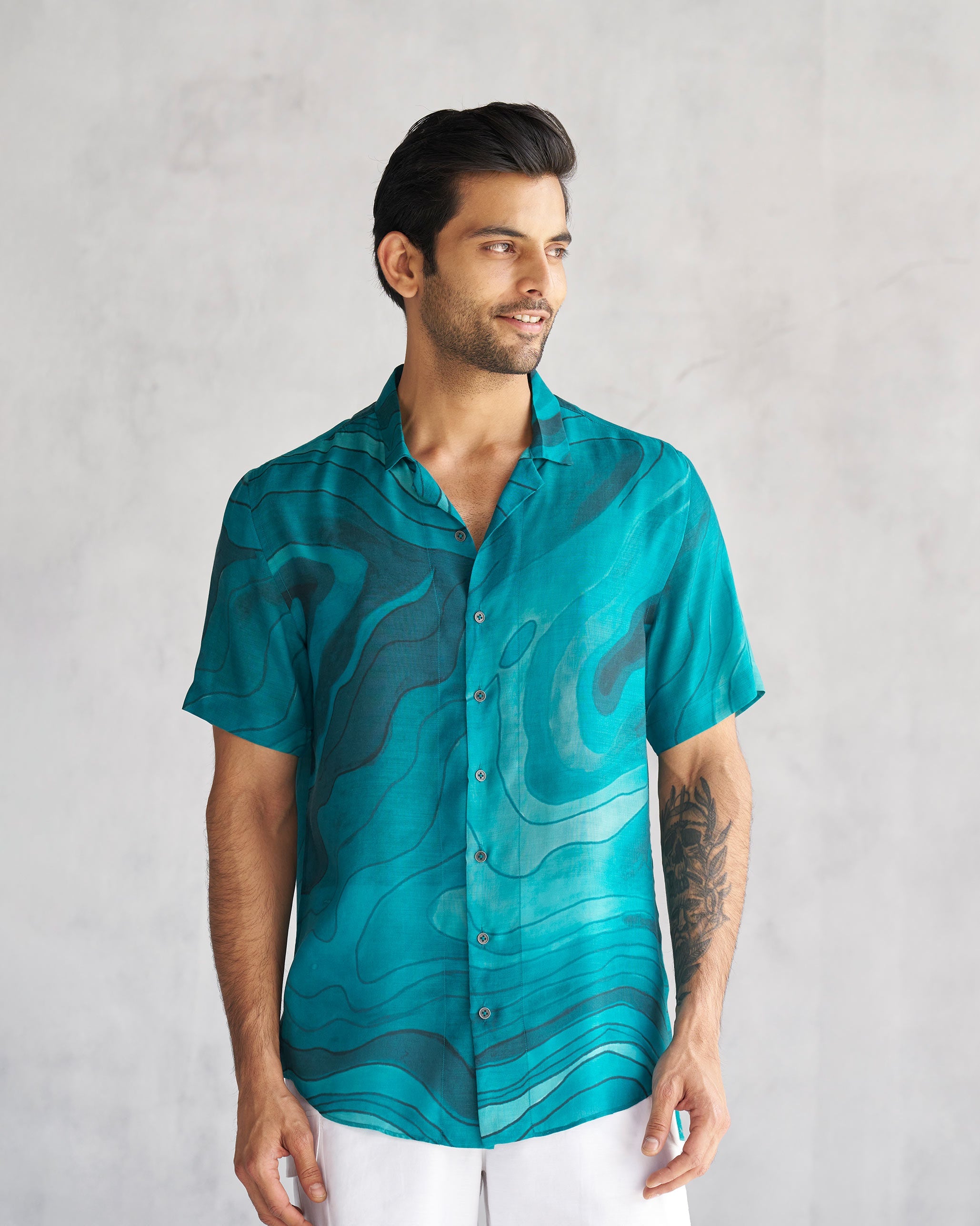 Mistari Shirt - Teal Tssxnb