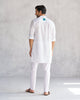 Pondicherry Kurta - White & Teal Tssxnb