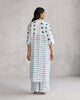 Boba Panelled Kurta - White & Teal Tssxnb