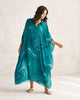 Collared Kaftan - Teal Tssxnb