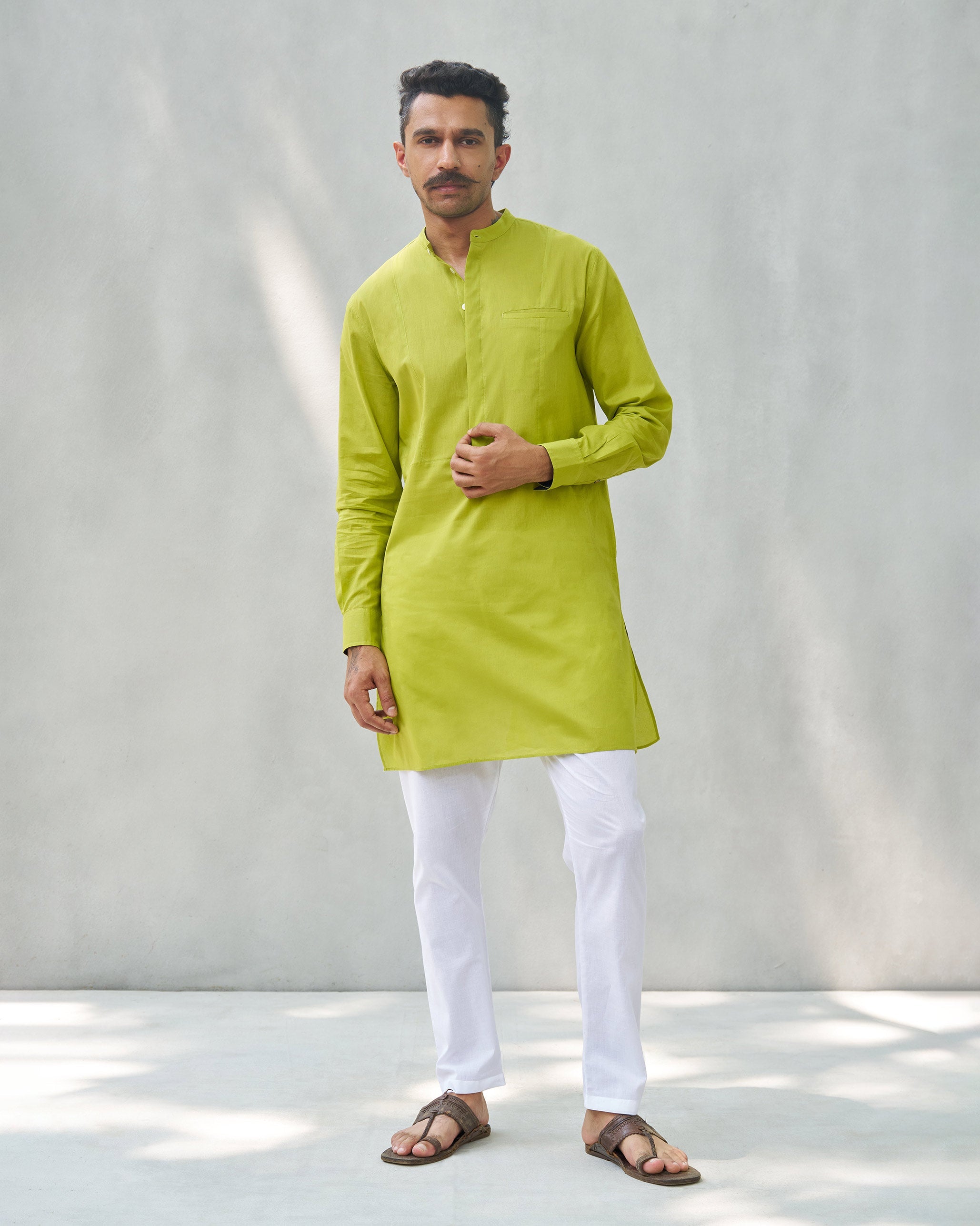 Coastal Kurta - Lime