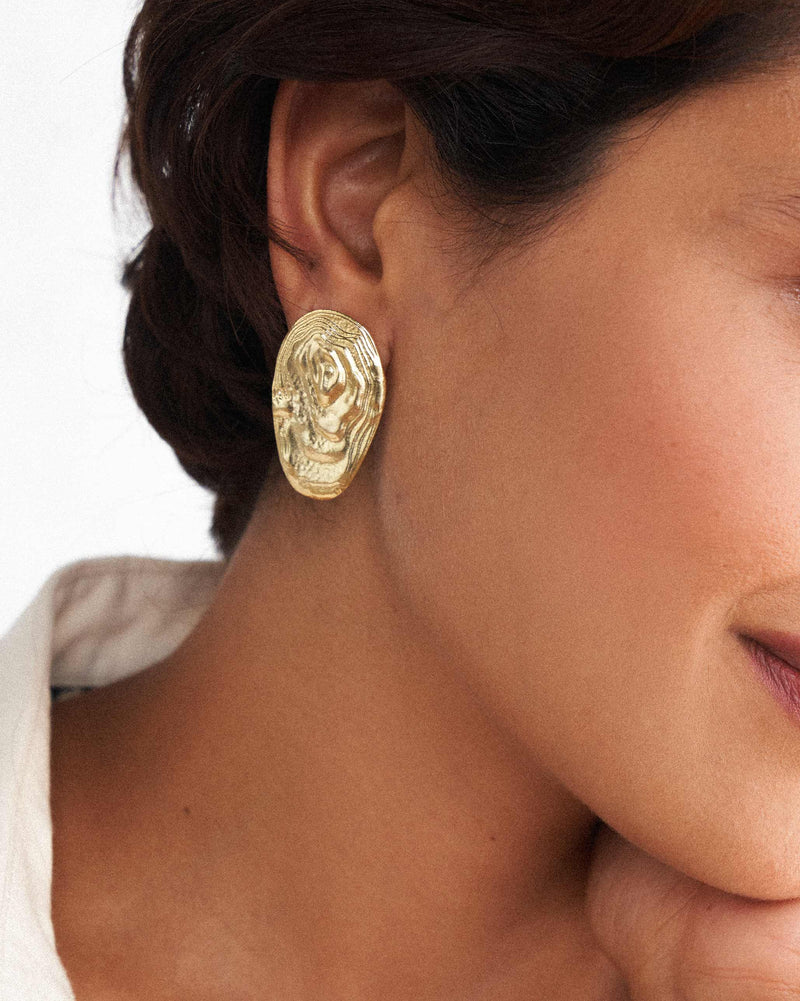 Tide Earrings - Brass