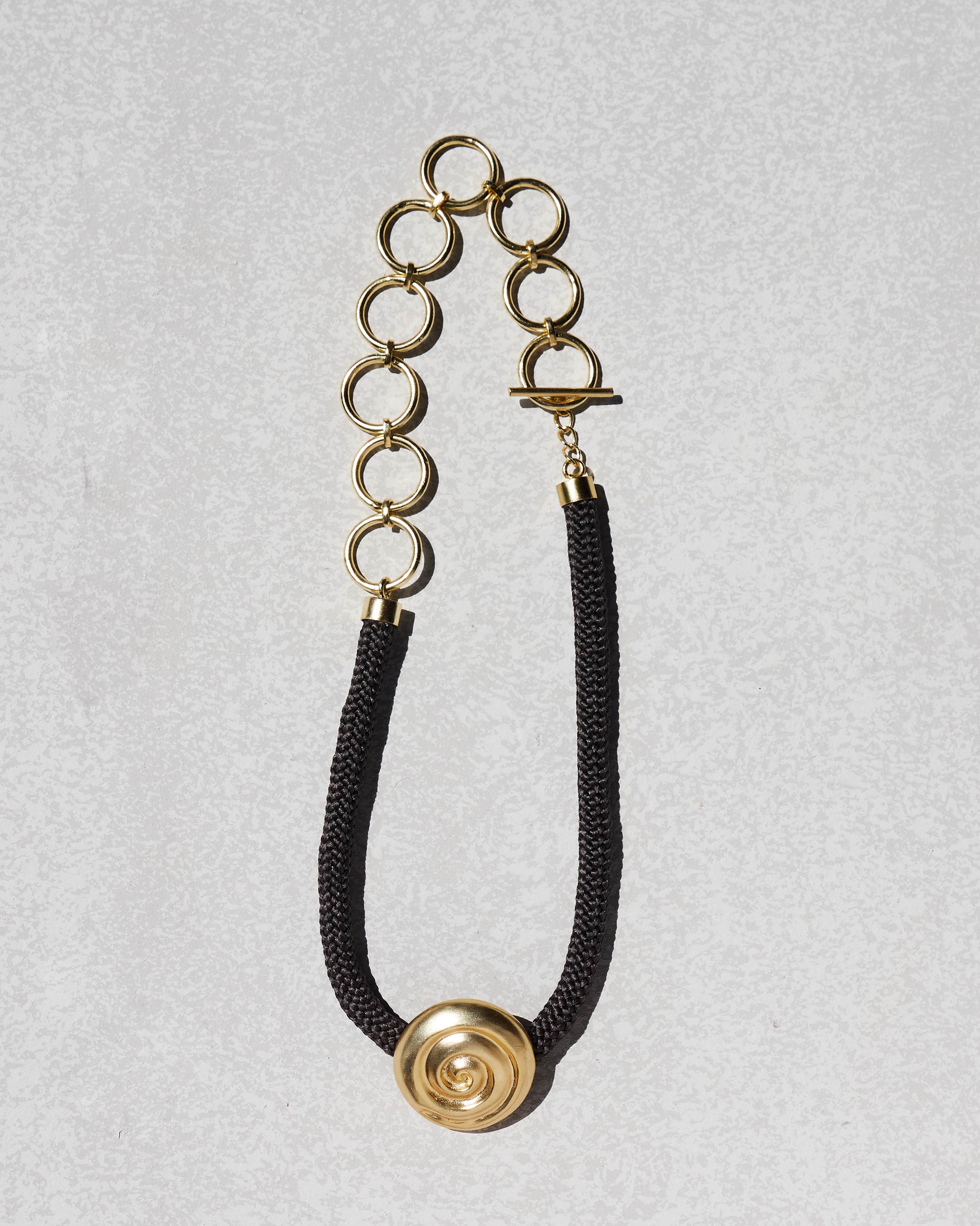 Swirlpool Necklace - Brass