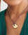 Pebble Necklace - Brass & Grey