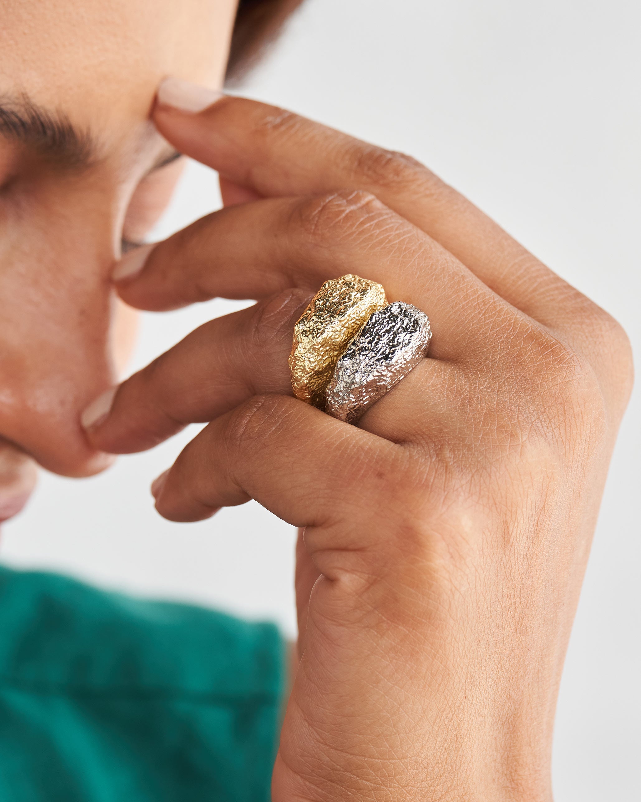 Shoreline Ring - Brass & Silver