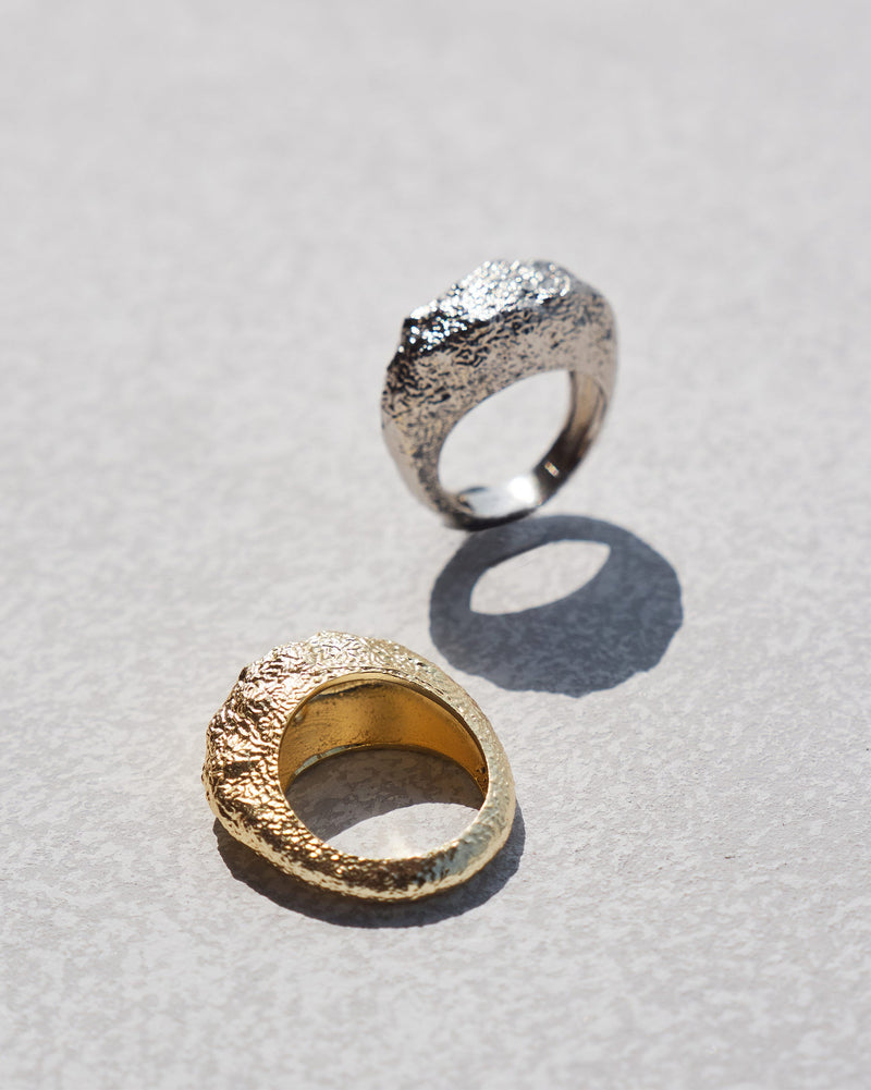 Shoreline Ring - Brass & Silver