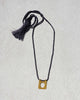 Jharoka Necklace - Gold & Charcoal