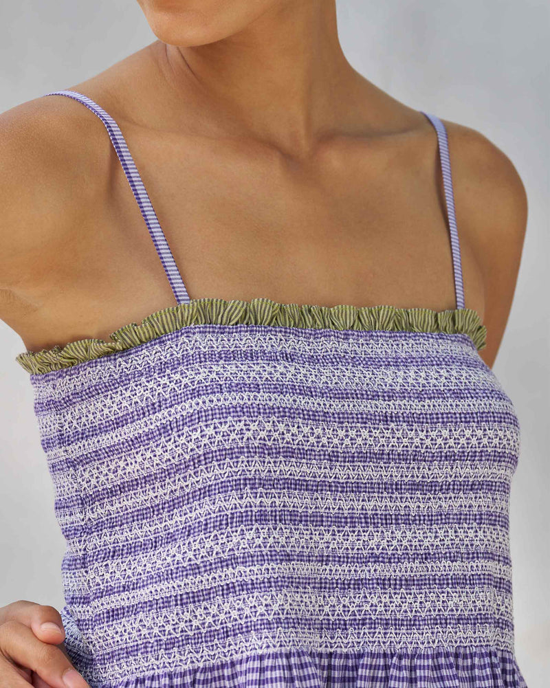 Paradise Top - Purple & White