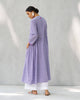 Pintuck Kurta - Purple & White