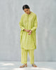 Lazy Sunday Tunic - Lime & Ivory