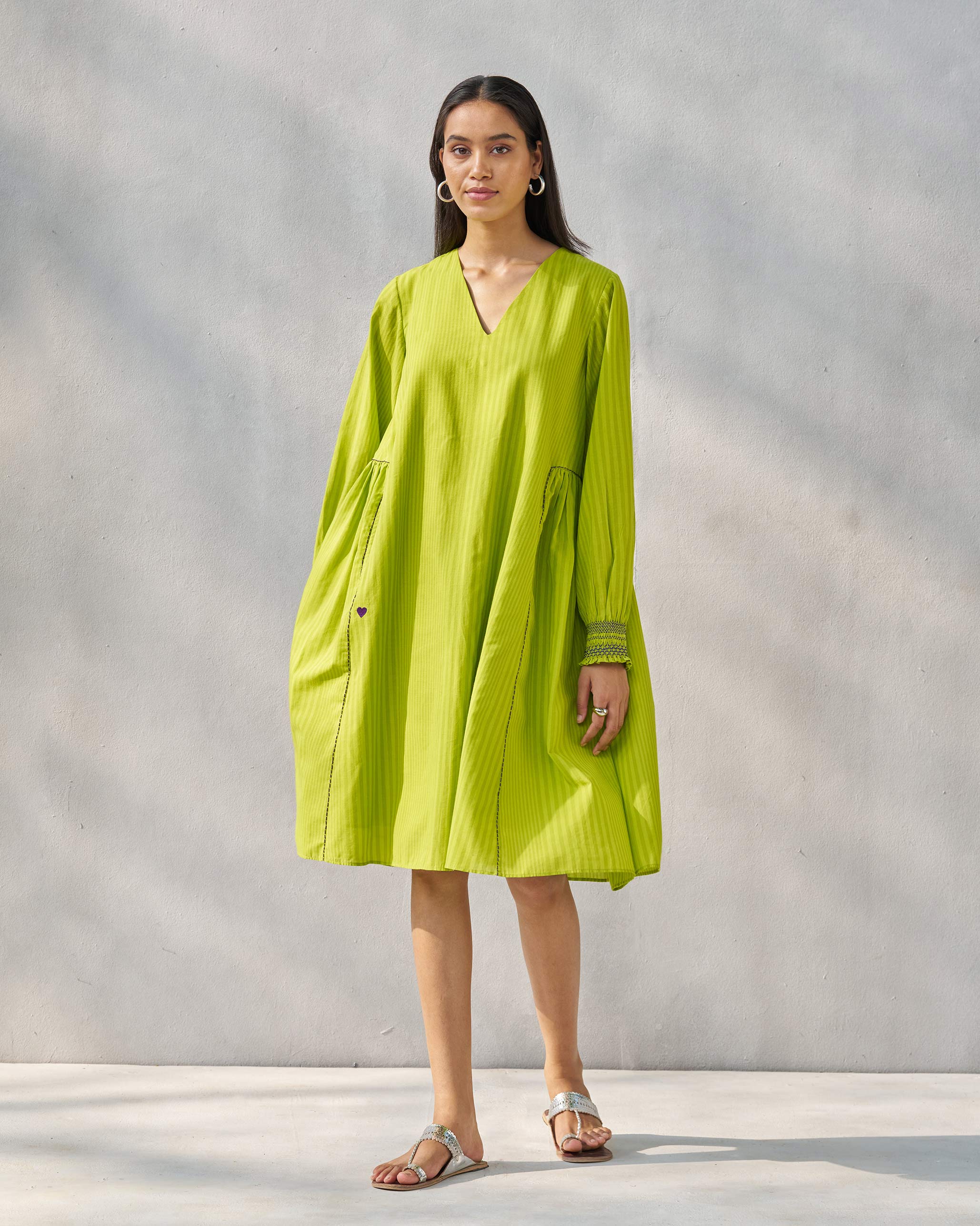 Tapered Dress - Lime