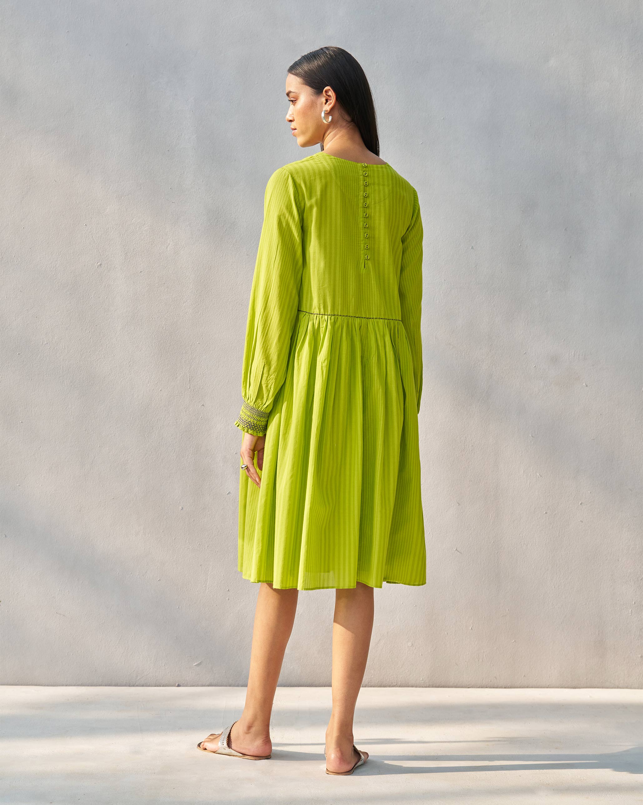 Tapered Dress - Lime