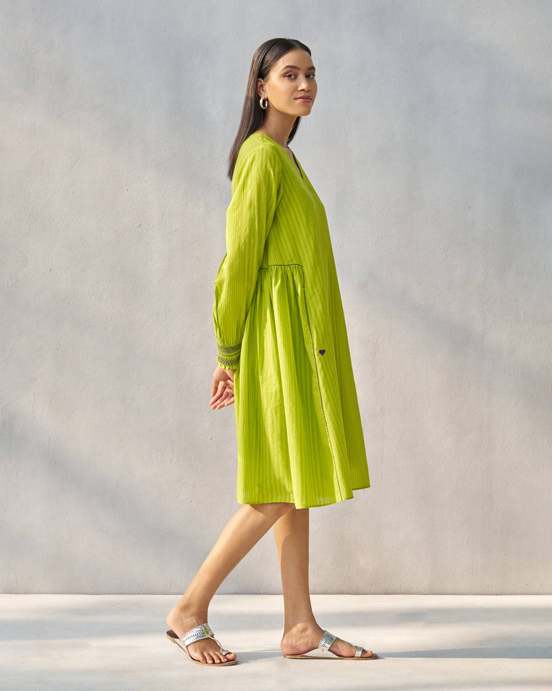 Tapered Dress - Lime