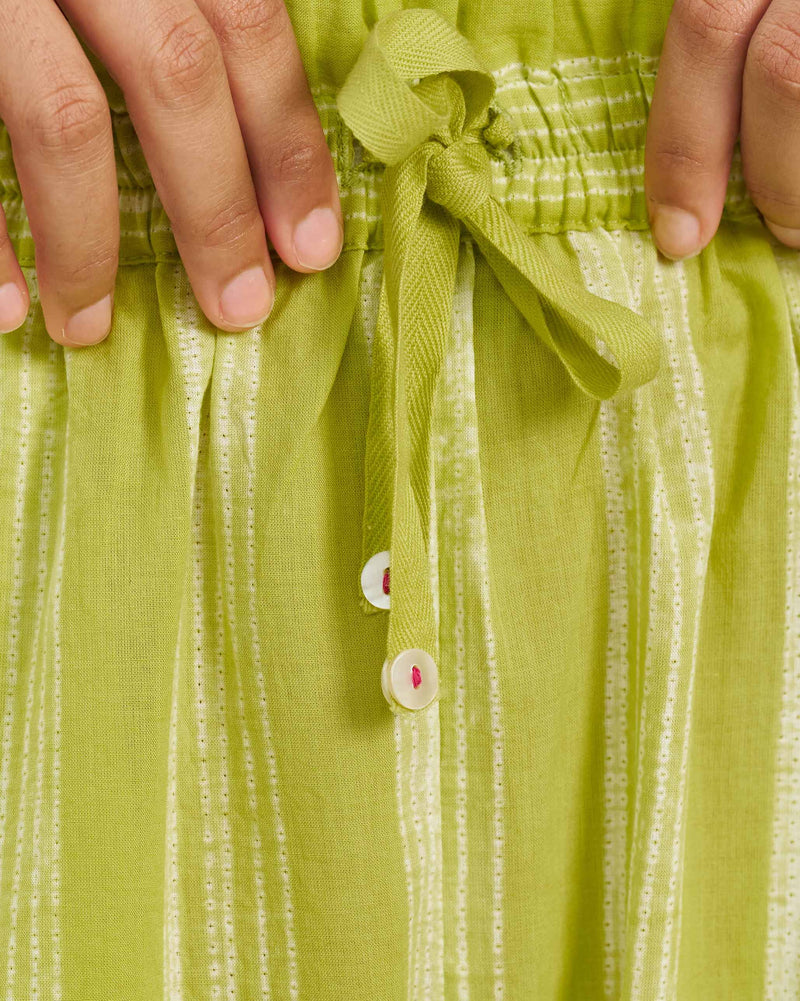 Areca Pants - Lime & Ivory