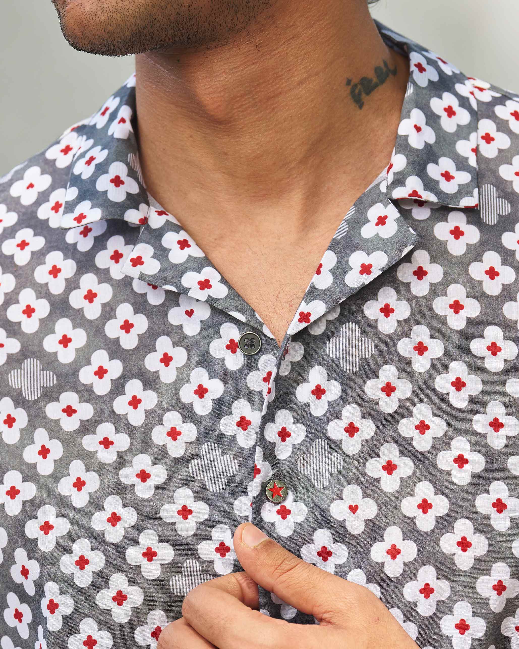 Mistari Rafeeq Mistari Shirt - White – Nicobar Global