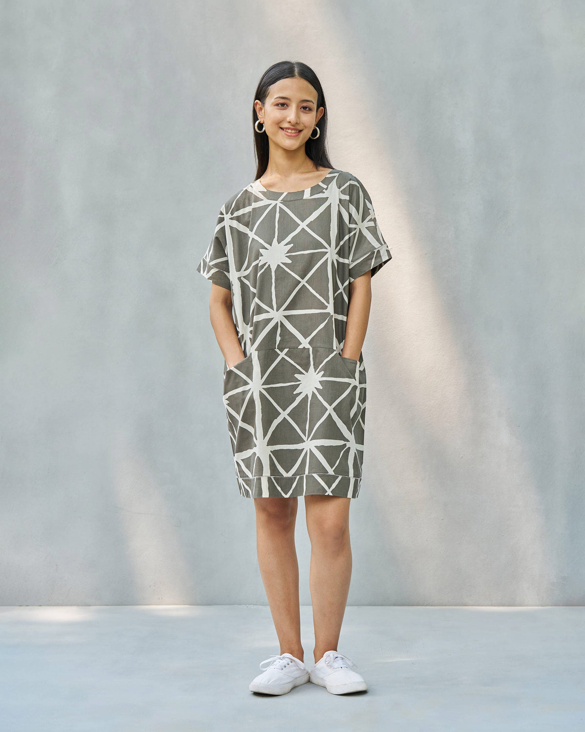 Gina Layered Dress - Stone & Ivory