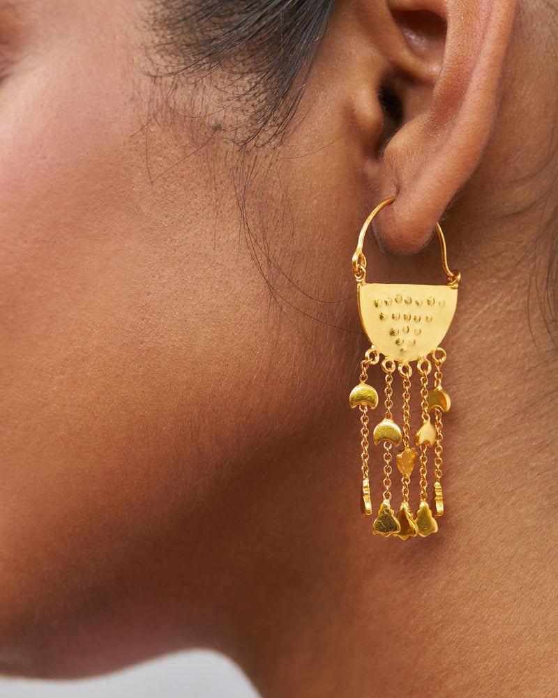 Jhil mil Earrings - Gold