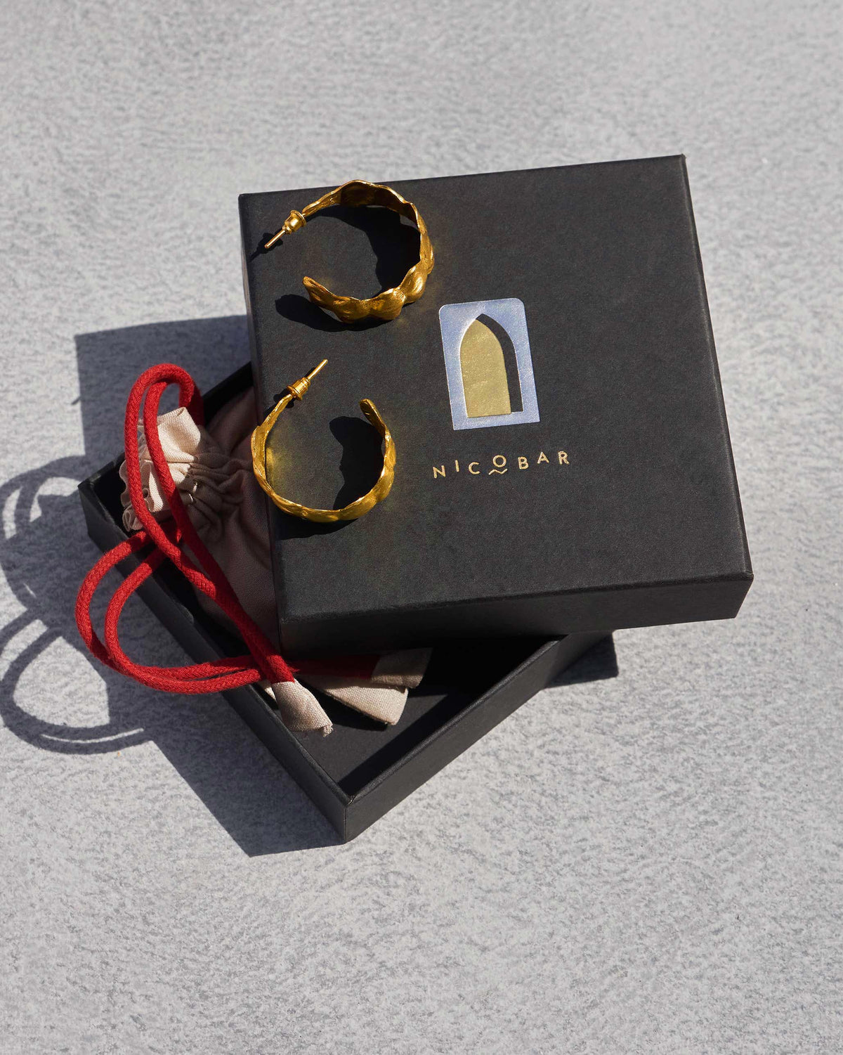 Curved Seed Pod Hoops - Gold