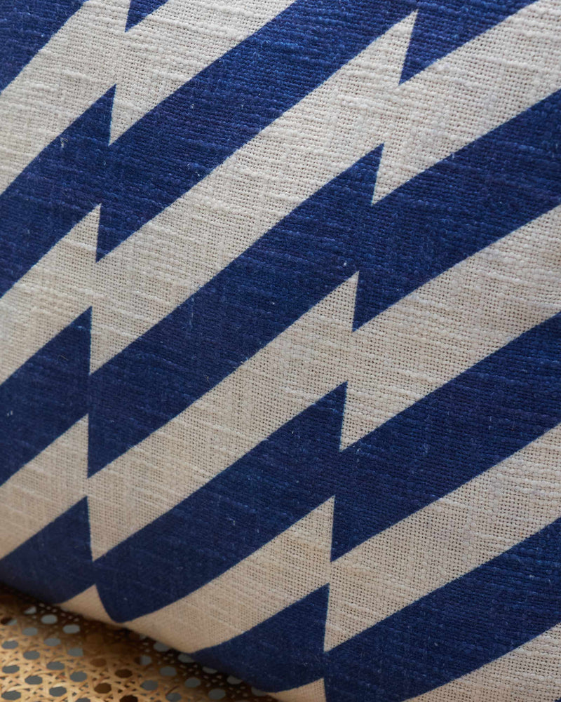 Nizara Pillar Cushion Cover- Indigo