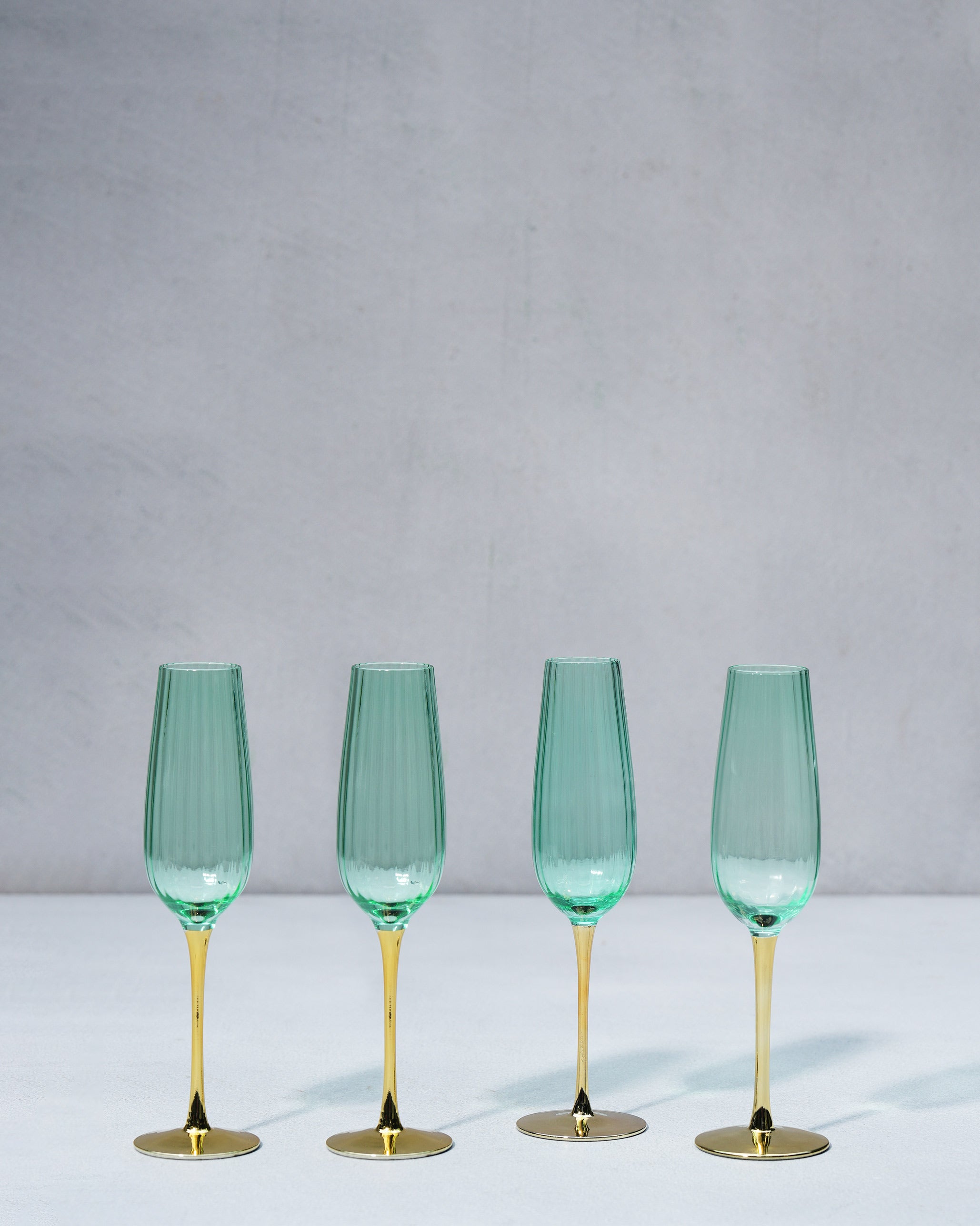 Emerald Champagne Flute - Set of 4