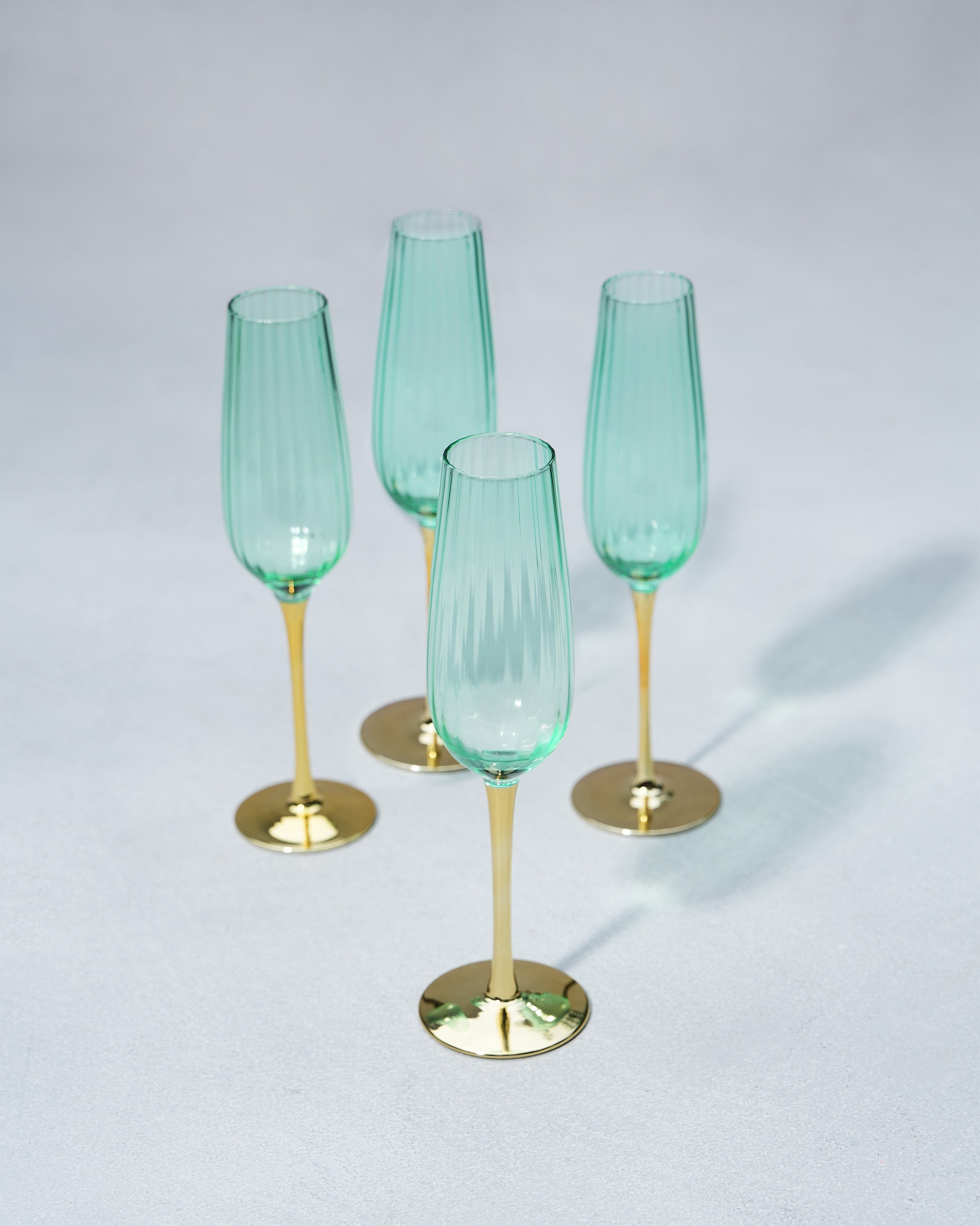 Emerald Champagne Flute - Set of 4