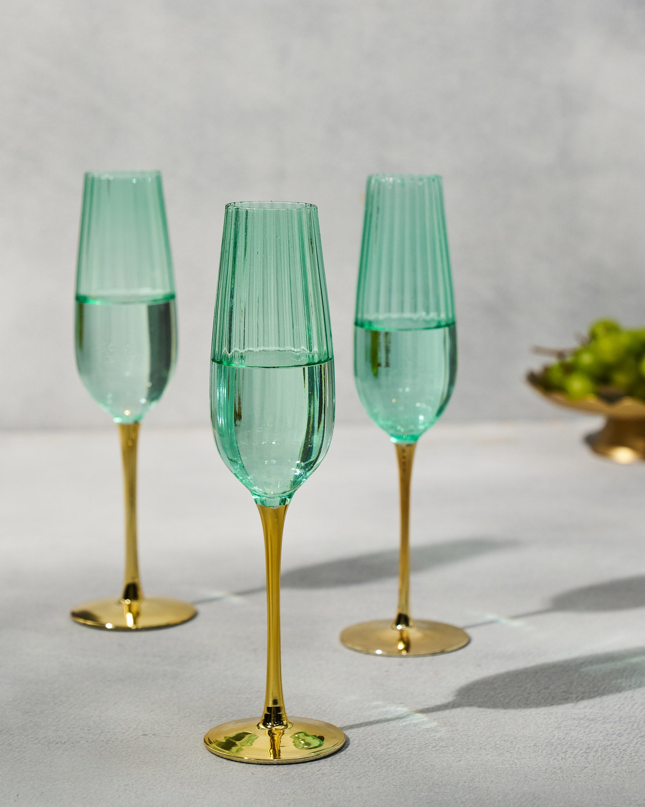 Emerald Champagne Flute - Set of 4