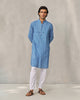 Long Pleated Kurta - Blue