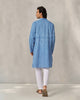 Long Pleated Kurta - Blue