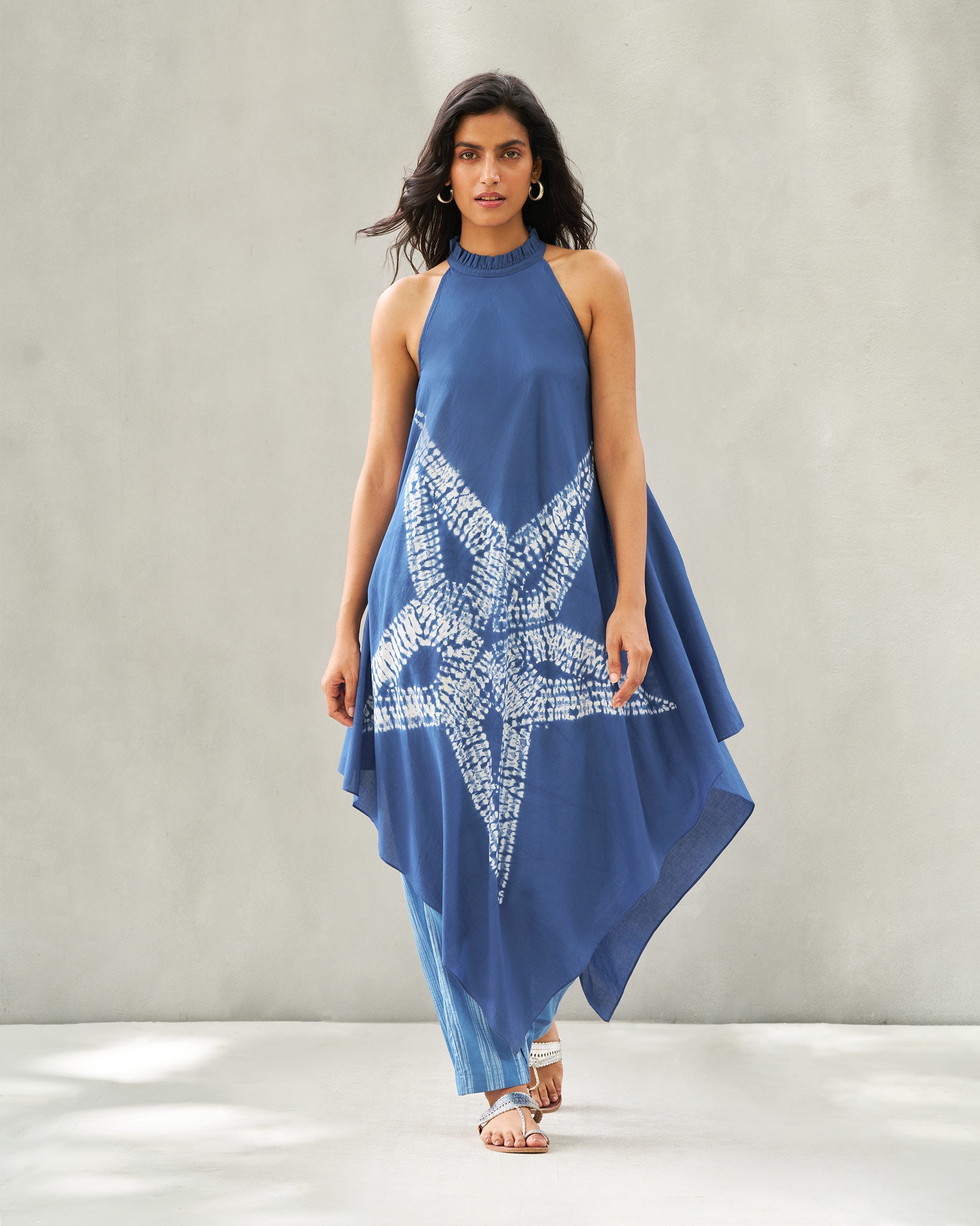 Star Halter Dress - Blue