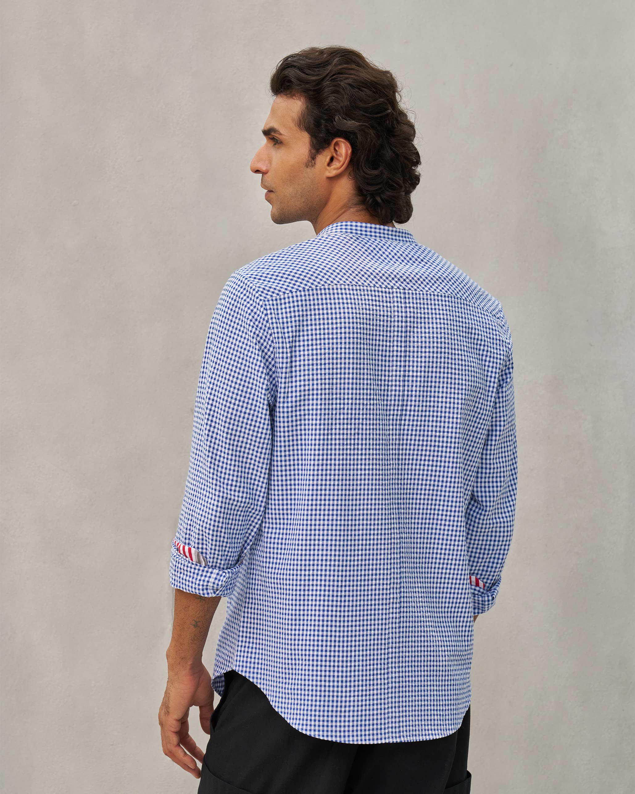 Nawab Shirt - Blue & White