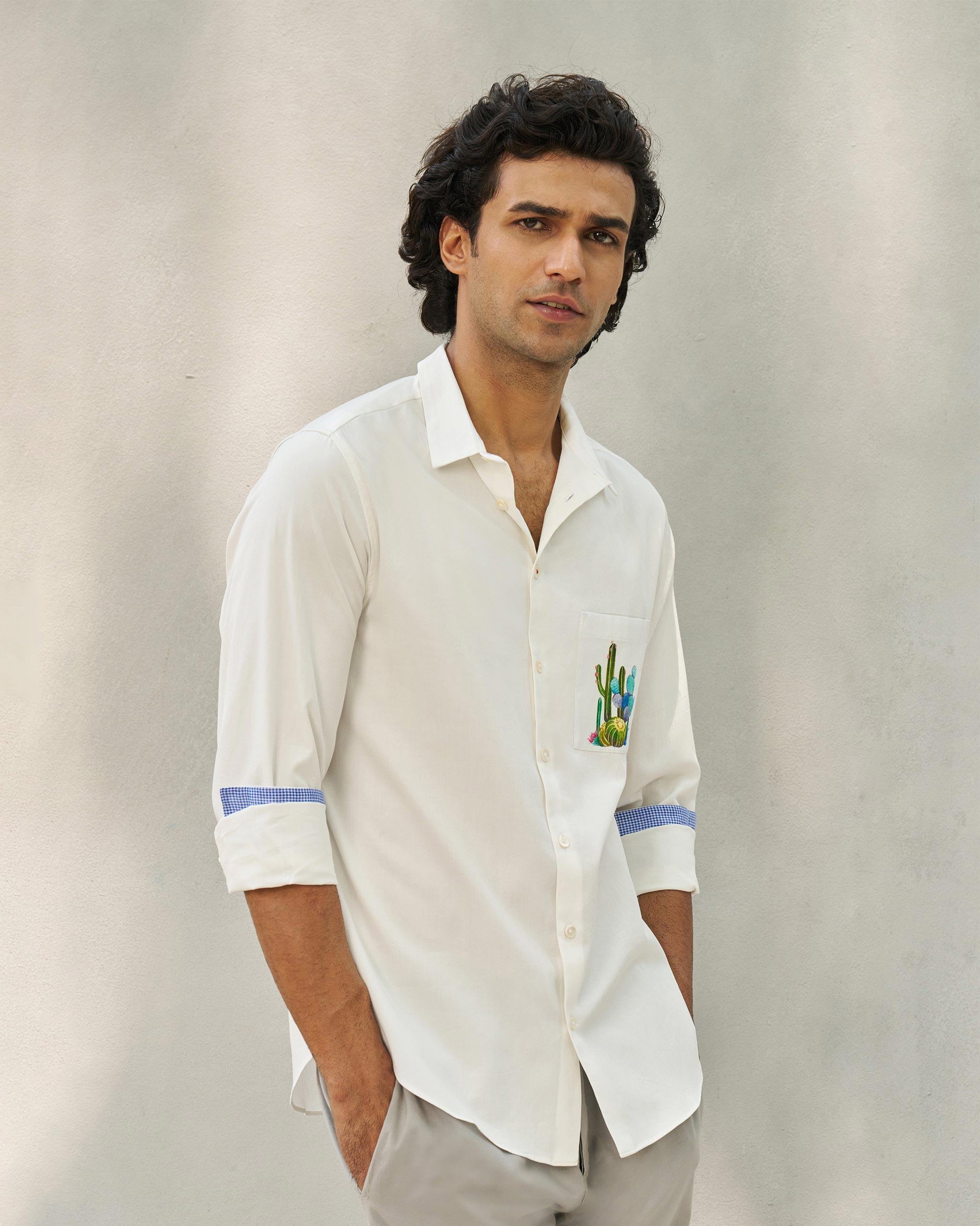 Musafir Pocket Shirt - White