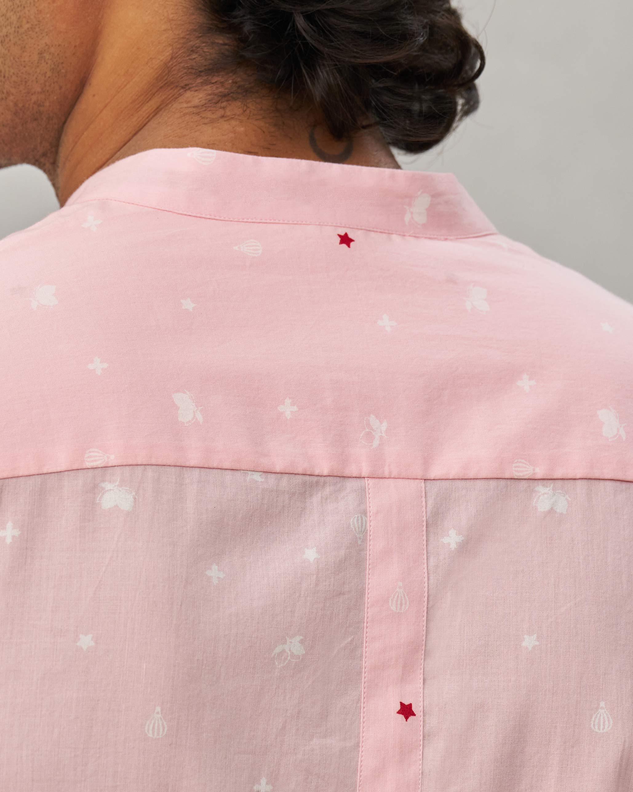 Nawab Shirt - Pink & Ivory