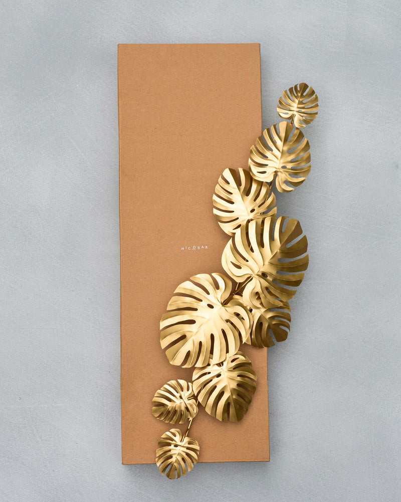 Gilded Monstera Home Accent