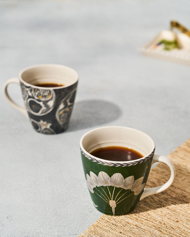 Anar Palm Conical Mugs - Set of 2