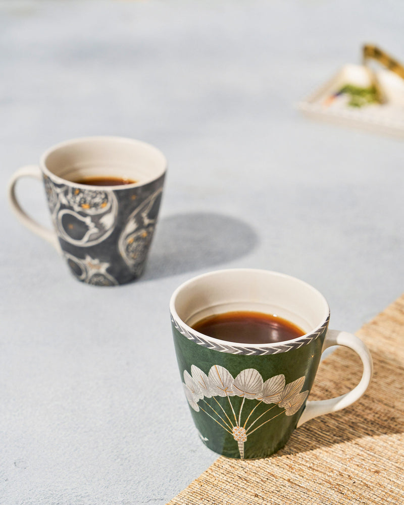 Anar Palm Conical Mugs - Set of 2