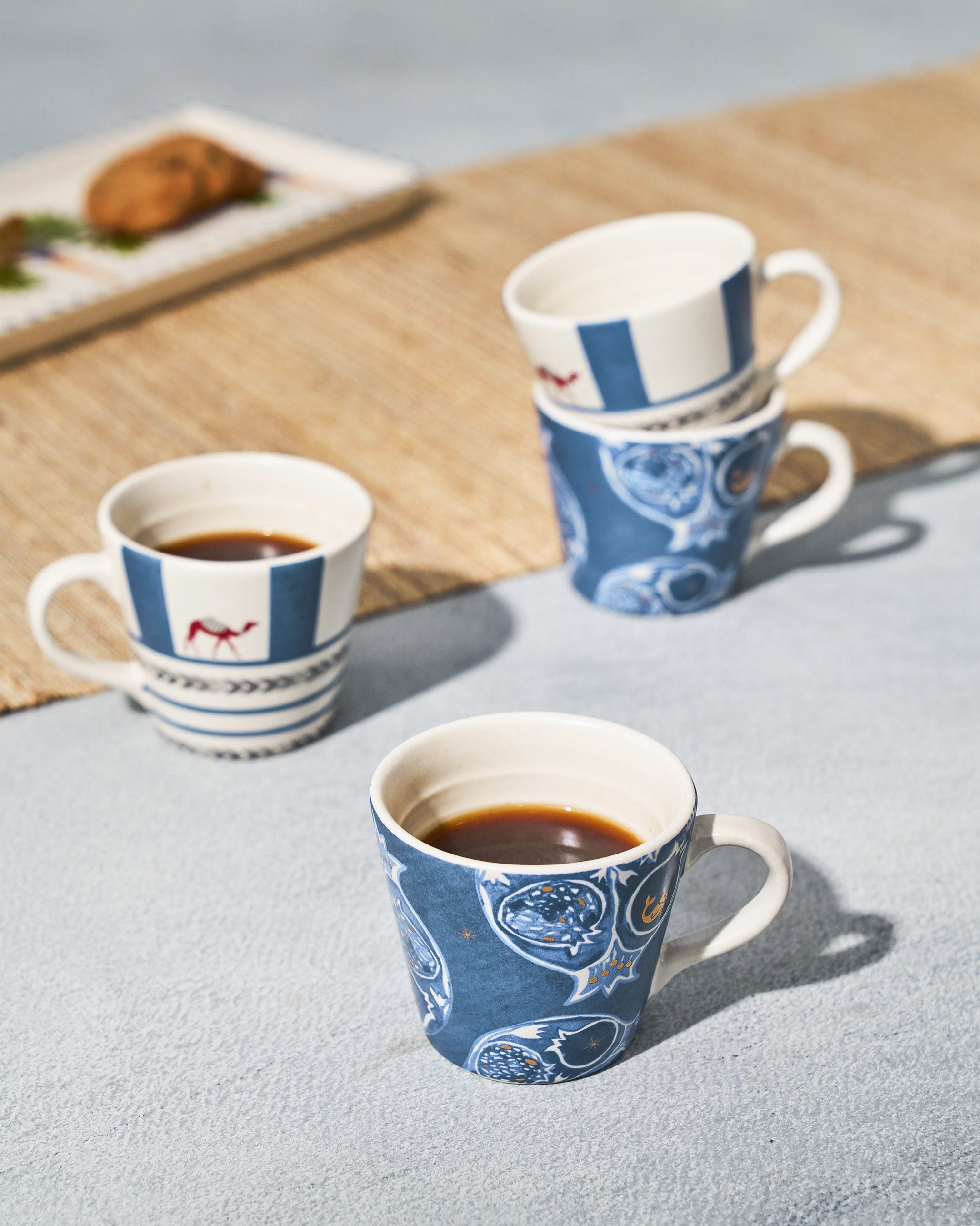 Desert Trail Espresso Mugs - Indigo - Set of 4