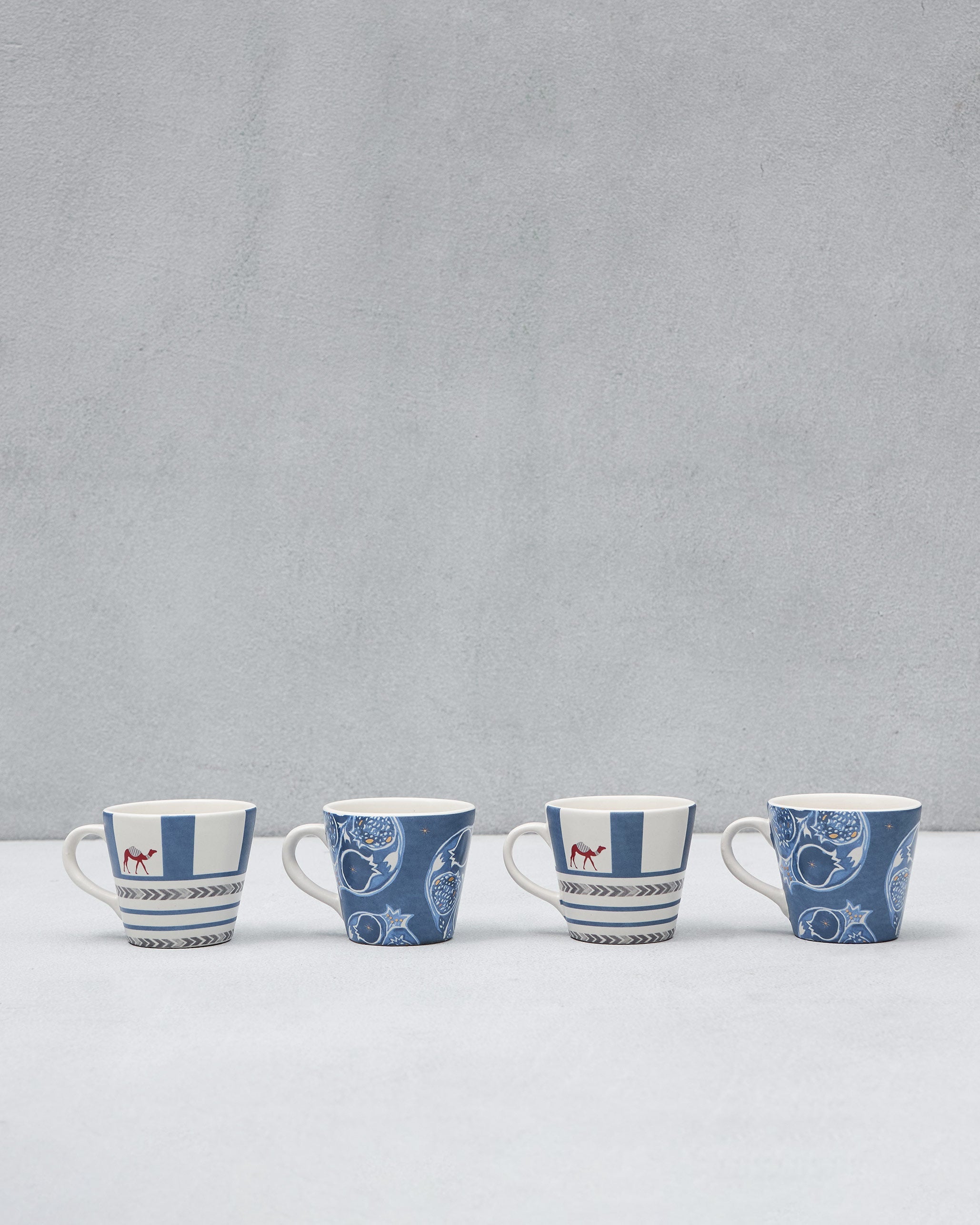 Desert Trail Espresso Mugs - Indigo - Set of 4