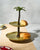 Gilded Palm Two Tier Cake Stand