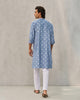 Astral Kurta - Blue & Silver