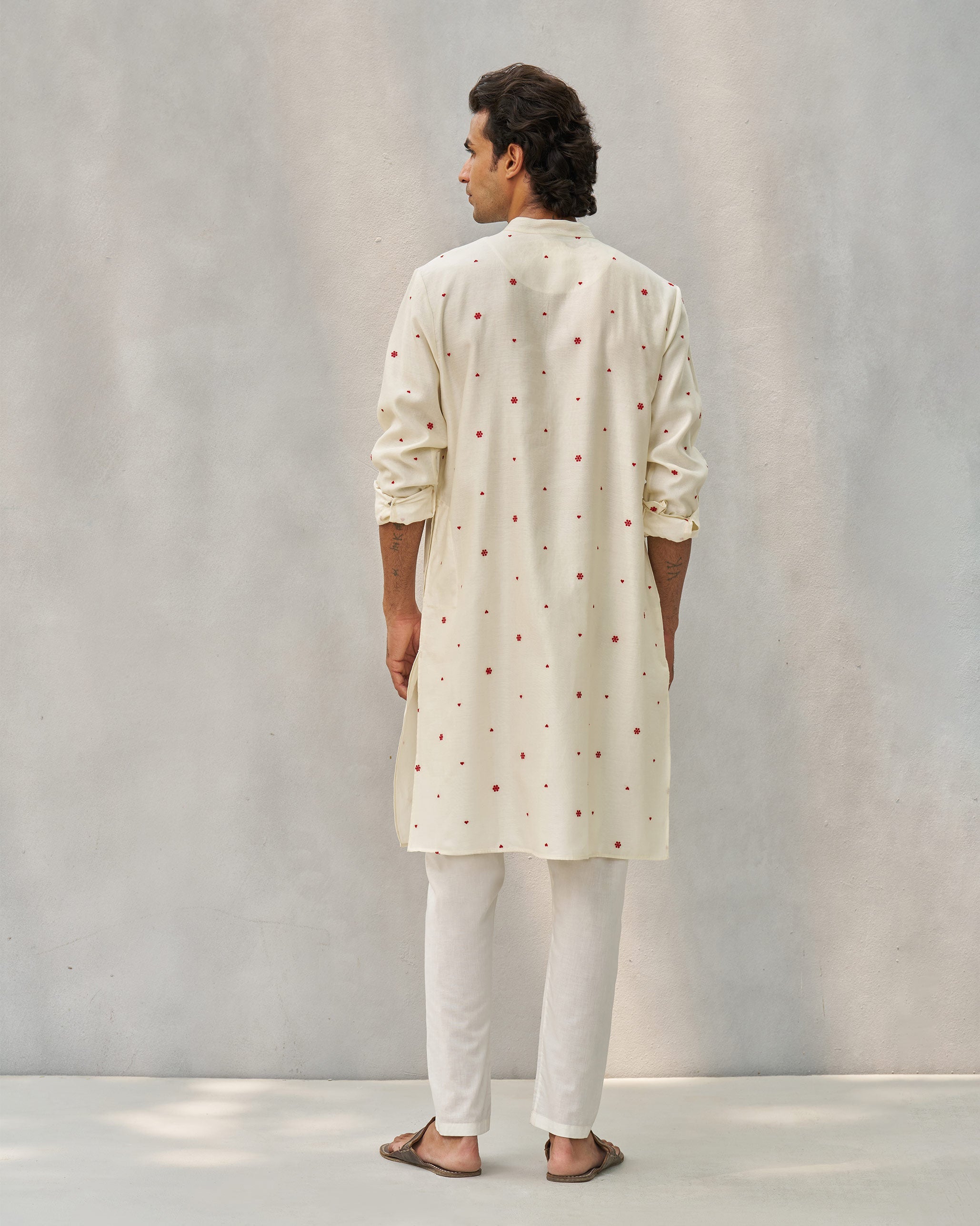 Neckband Kurta - Ivory