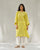 Pheran Kurta - Yellow & Silver