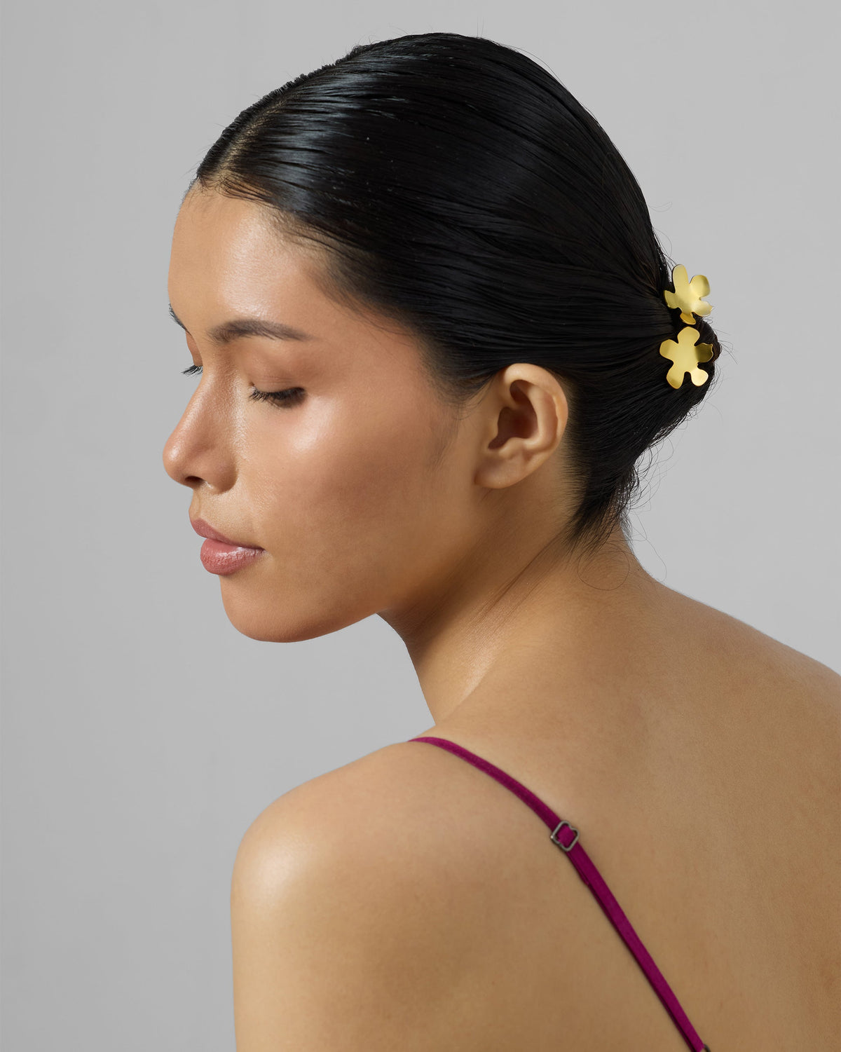 Small Poppy Hairpins - Gold