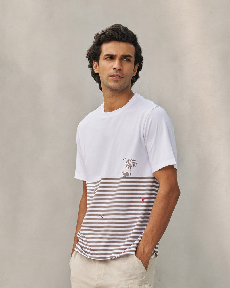 Moroccan Palm T-shirt - White