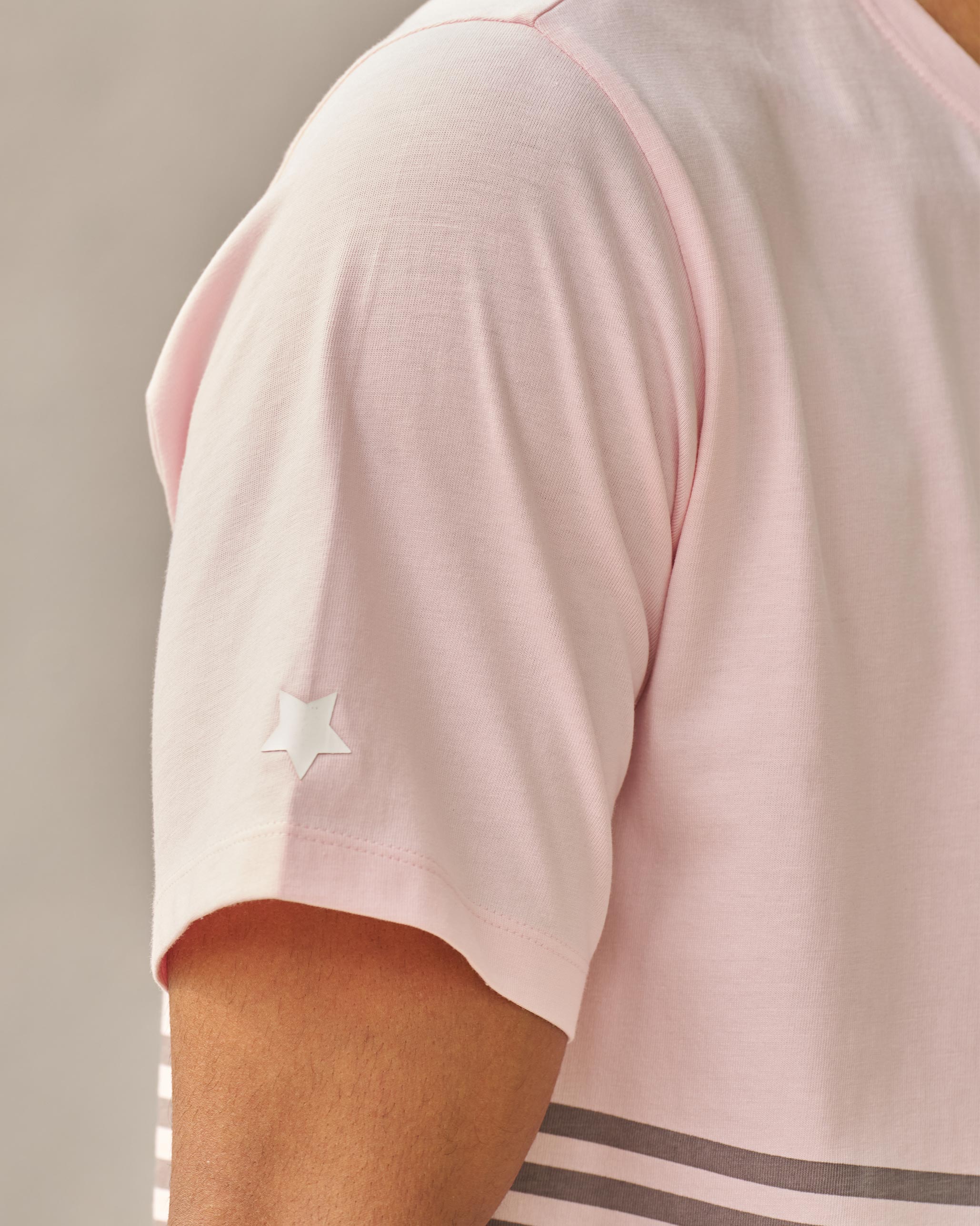 Moroccan Palm T-shirt - Light Pink