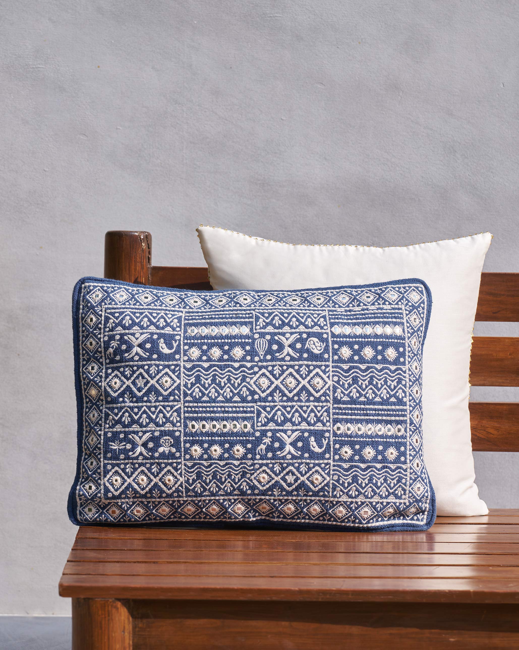 Morocco Mosaic Cushion Cover (Blue)