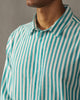 Hunter Shirt - Teal & White Stripes