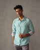 Hunter Shirt - Teal & White Stripes